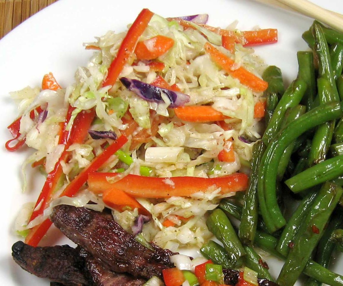 Cabbage and Daikon coleslaw