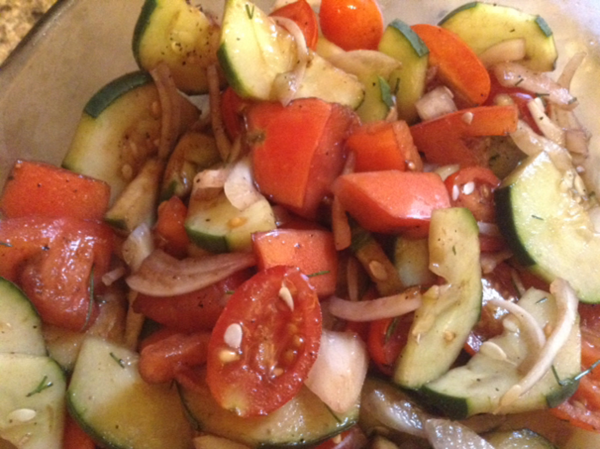 Easy Cucumber, Tomato and Onion Salad image