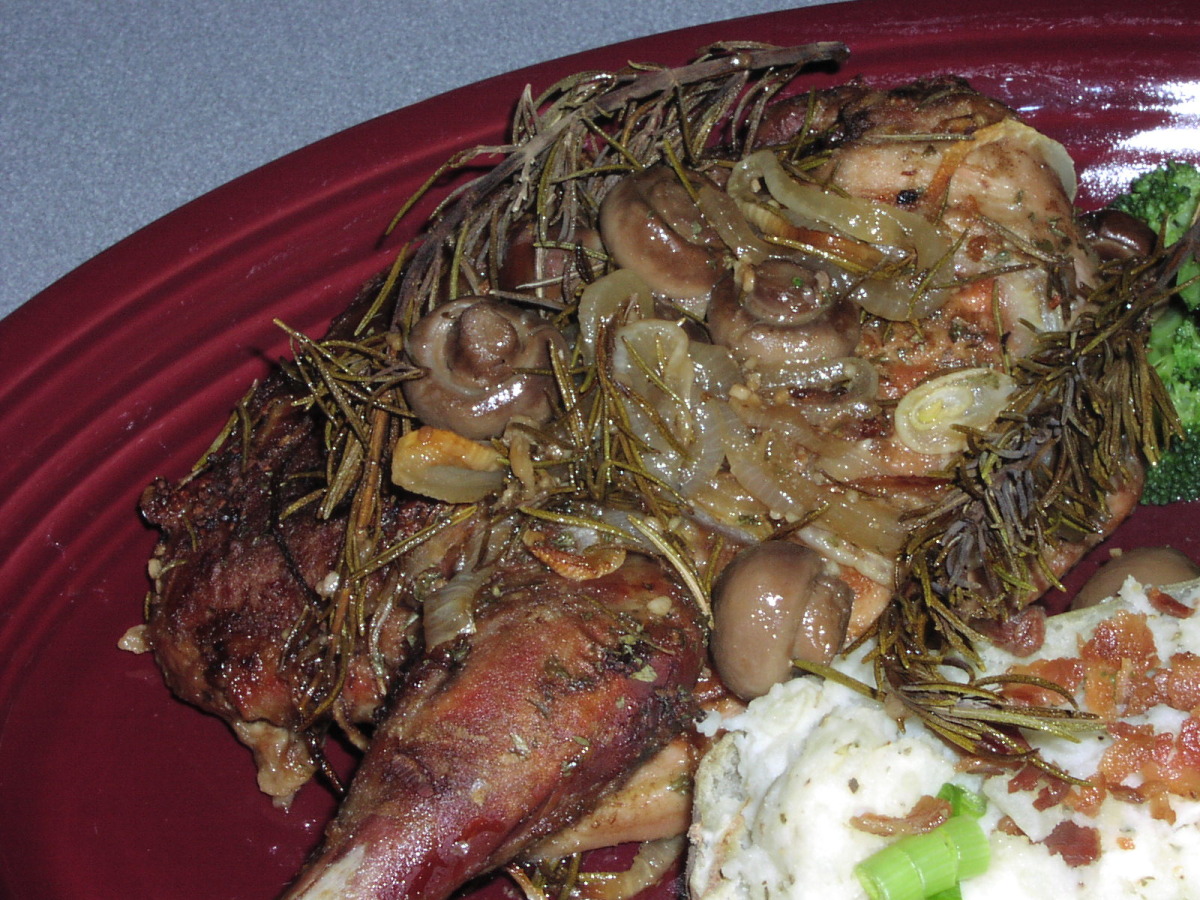 Baked Pheasant in Wine Sauce image