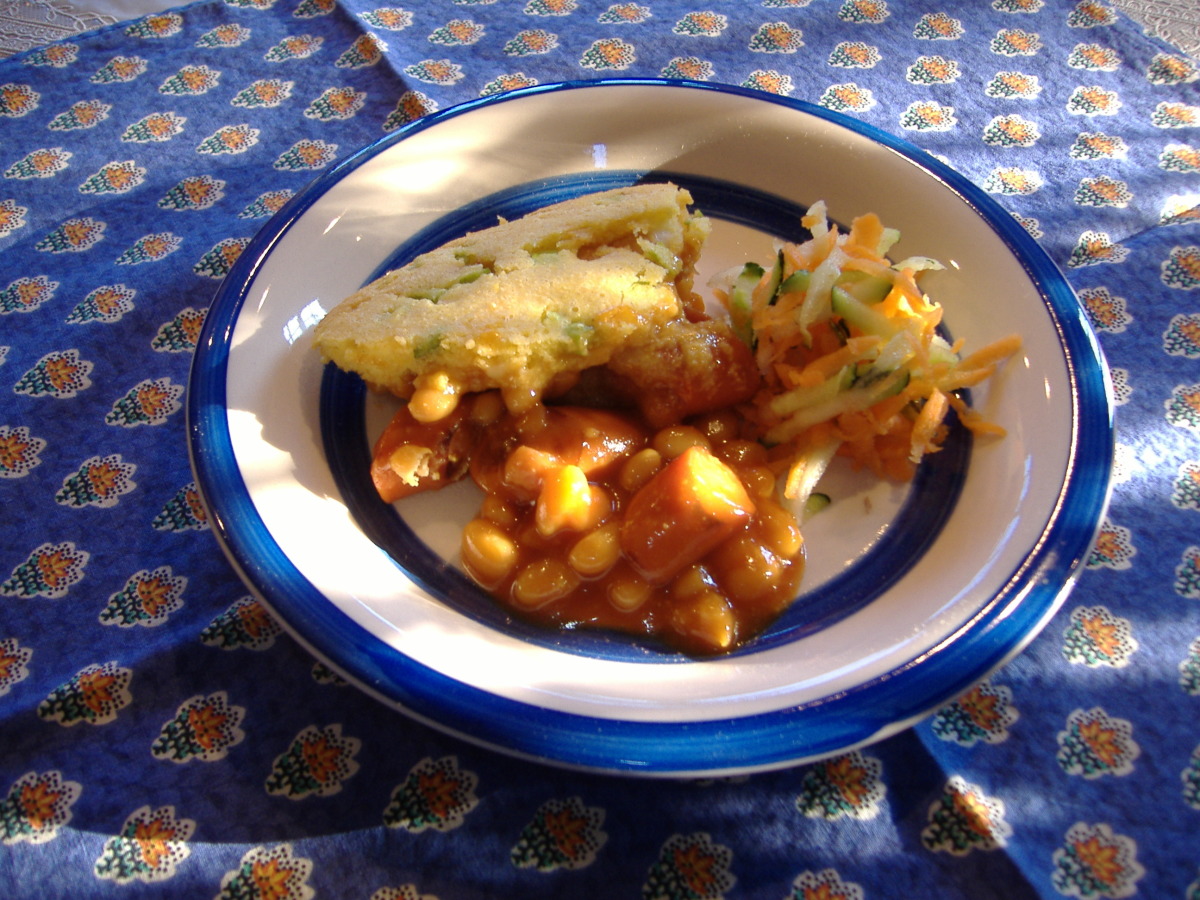 Beans and Wieners Under Cornbread Recipe