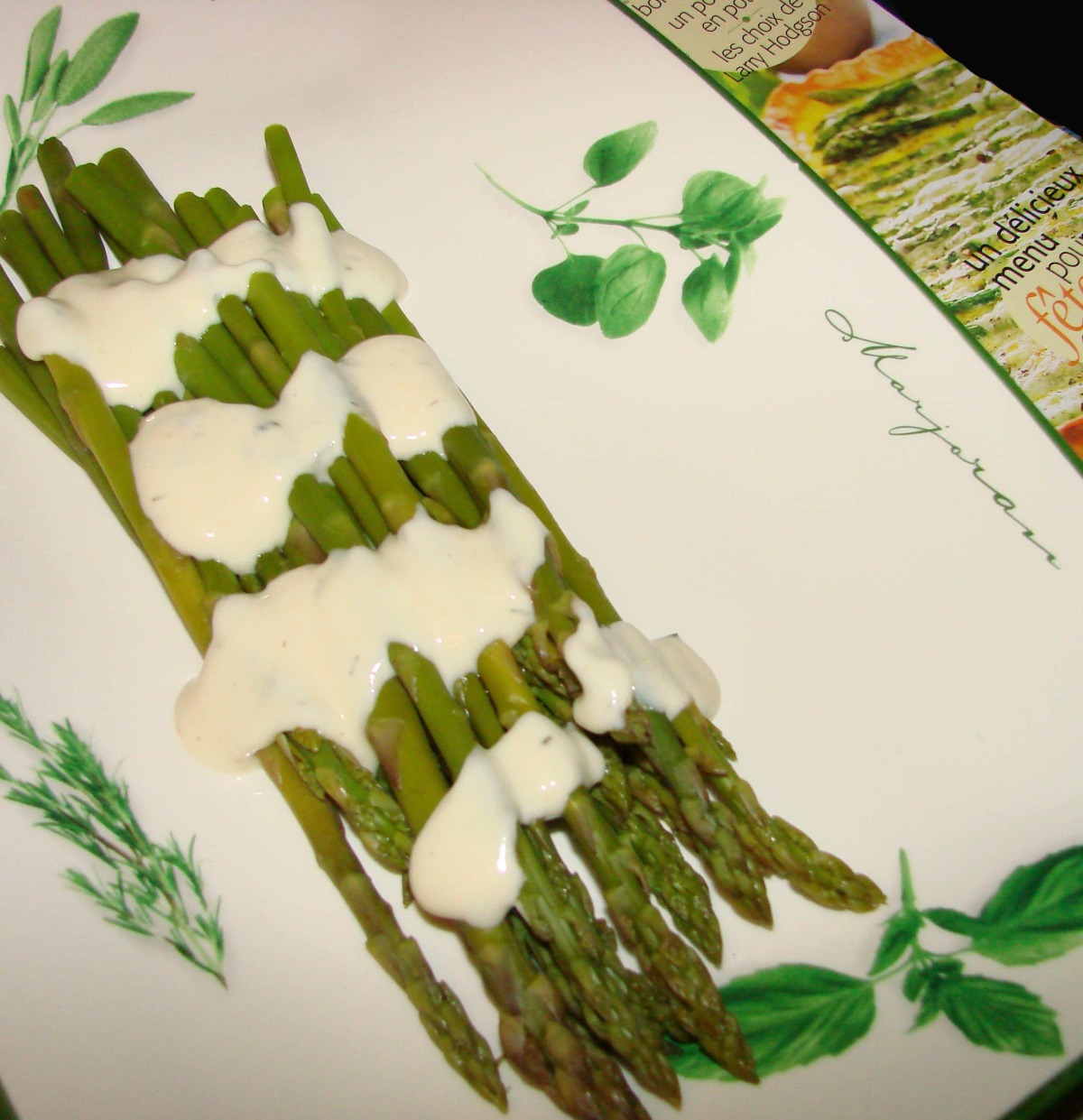 Asparagus With Mustard Dill Sauce image