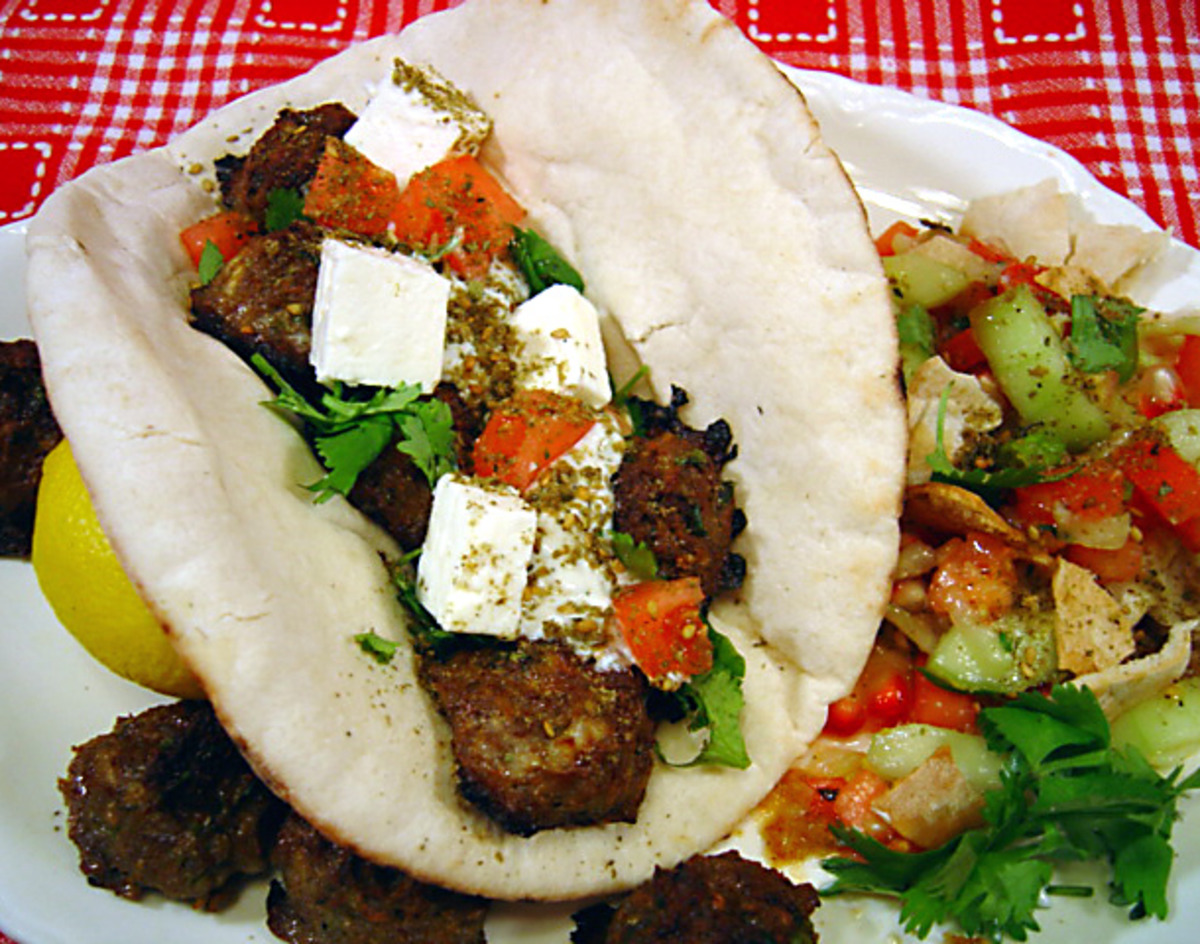 Grilled Mediterranean Kebabs on Pita