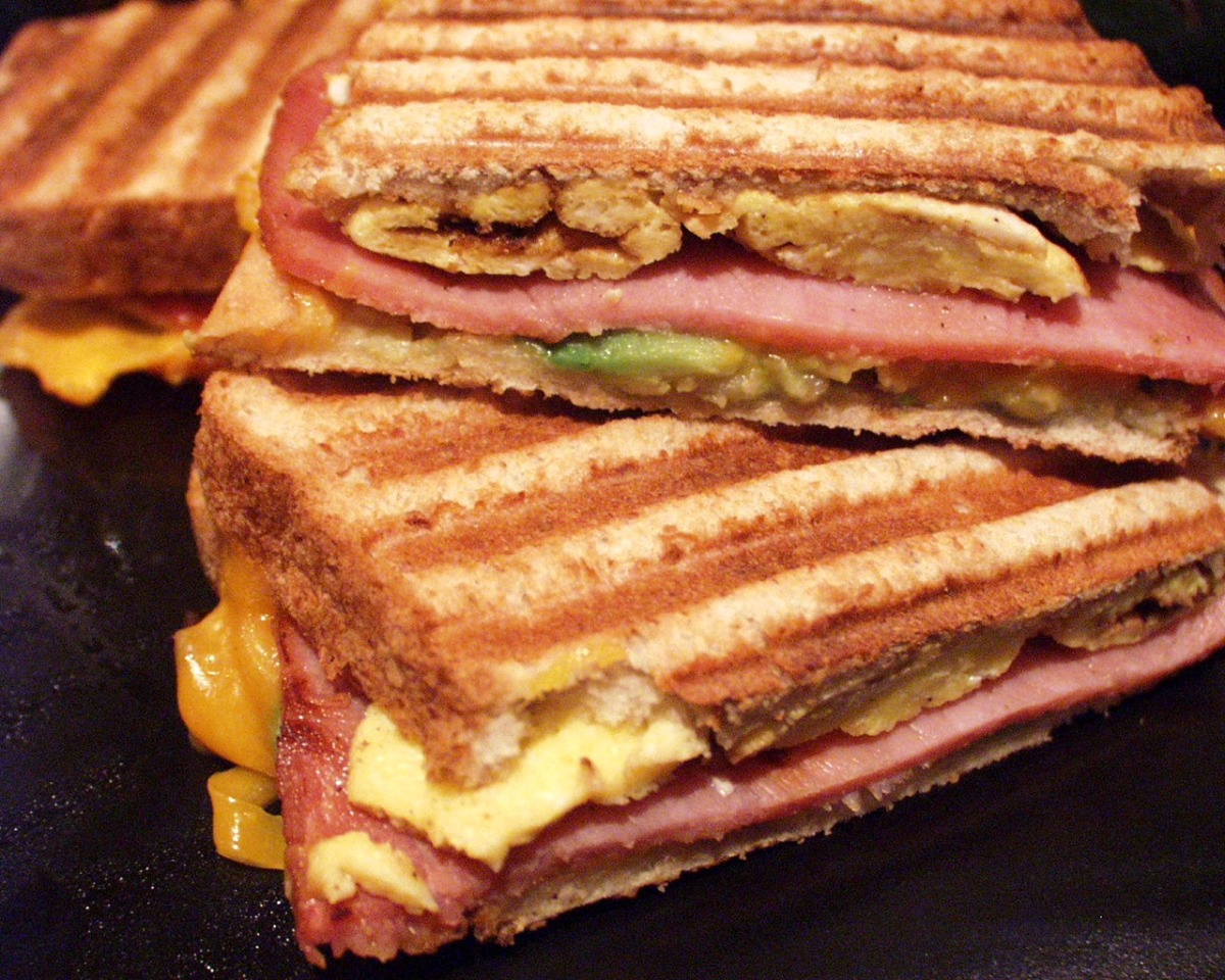 Breakfast Scrambled Egg Panini