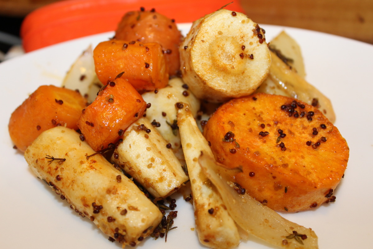 Roasted Root Vegetables With Mustard image