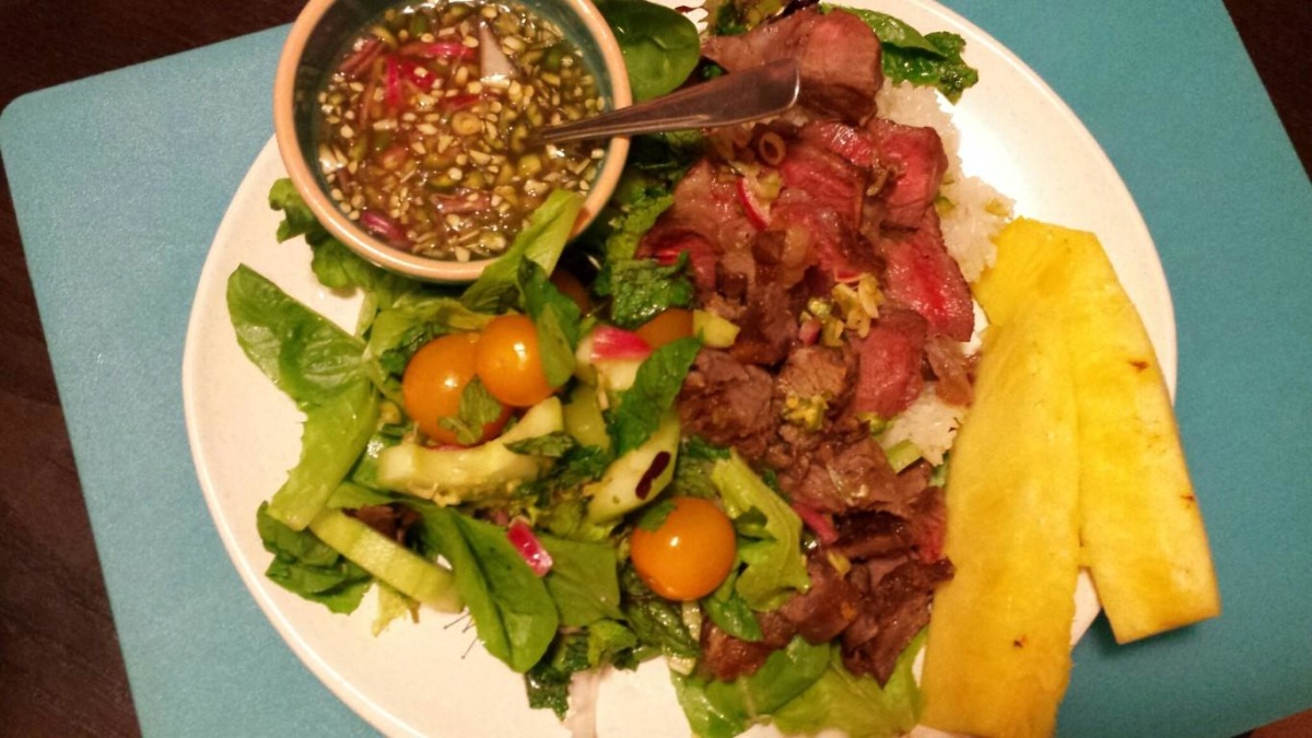 Tiger Cries Salad A Spicy Thai Beef Salad Recipe Food Com