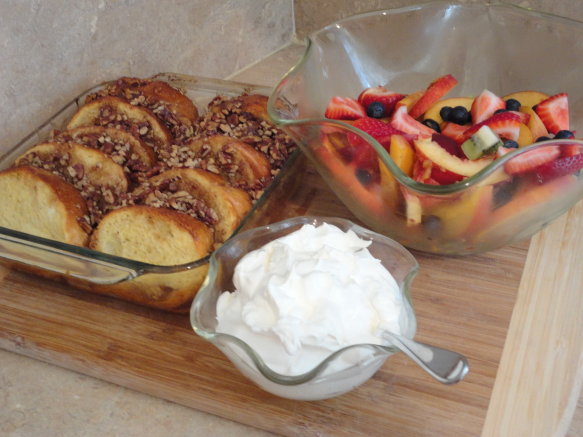 Baked French Toast Casserole With Maple Syrup-image