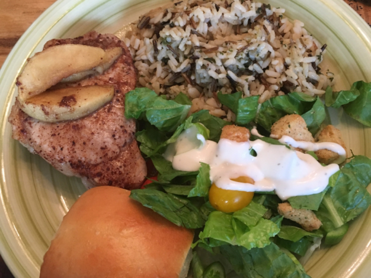 Baked Pork Chops and Apples