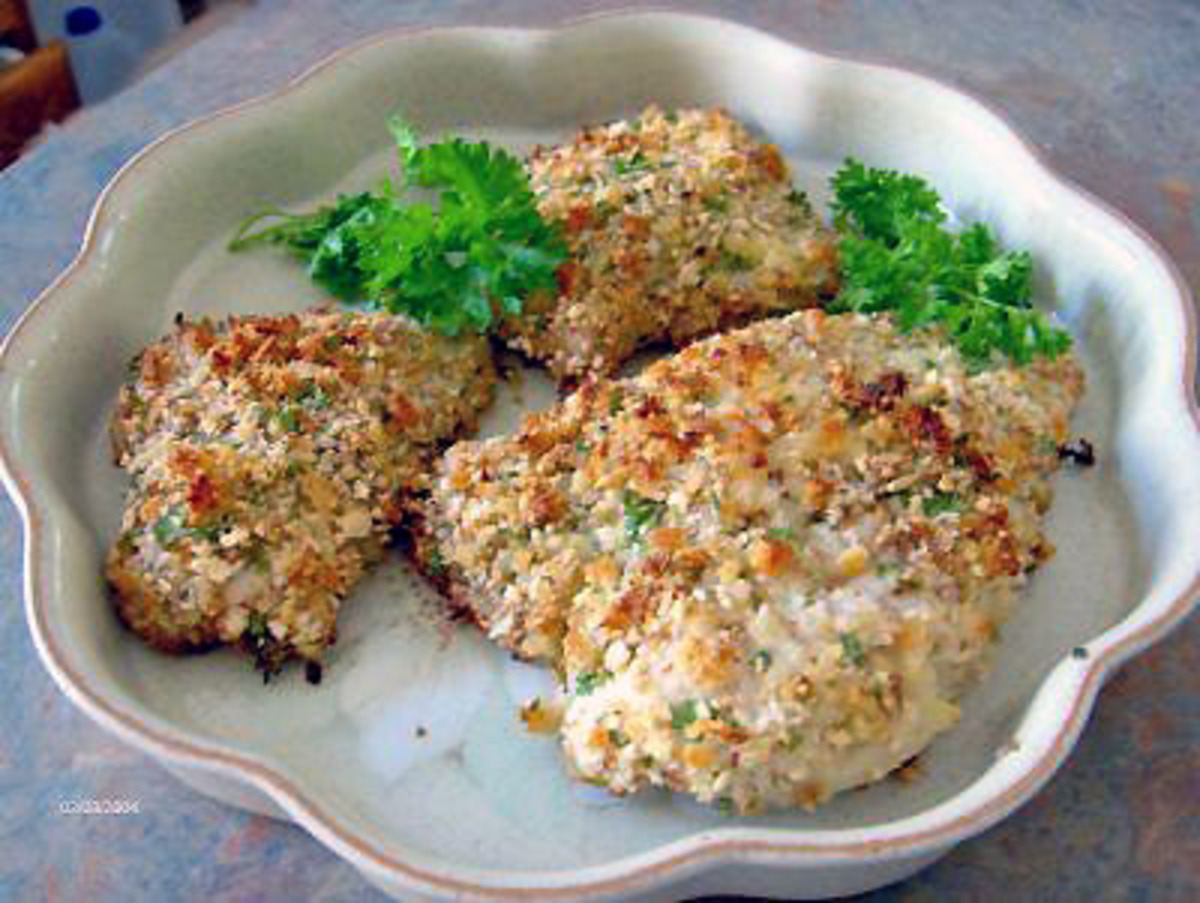 Almond Crusted Chicken {Oven-Baked} - FeelGoodFoodie