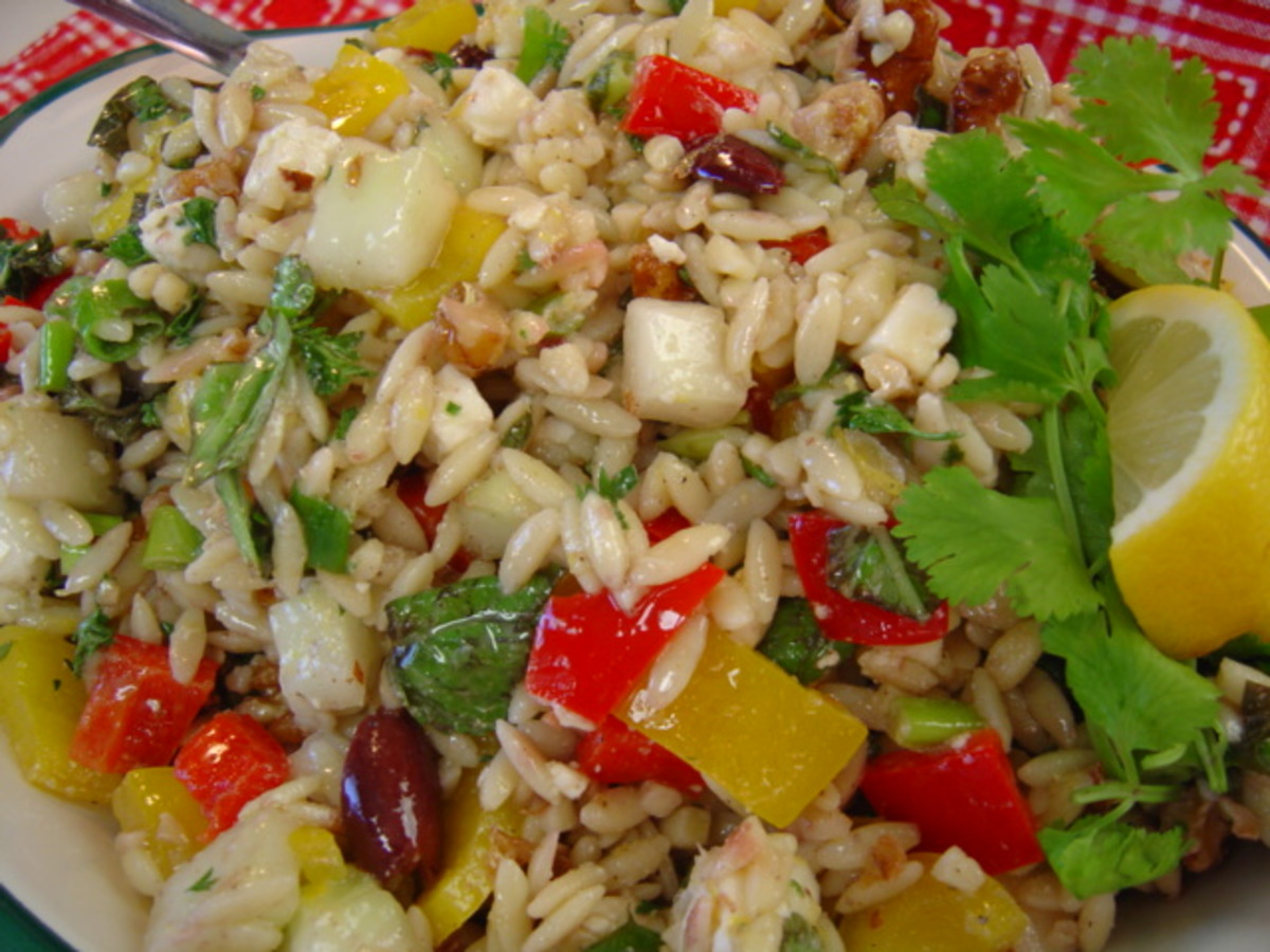 Macrina's Orzo Salad With Cucumber, Bell Pepper, Basil and Feta image