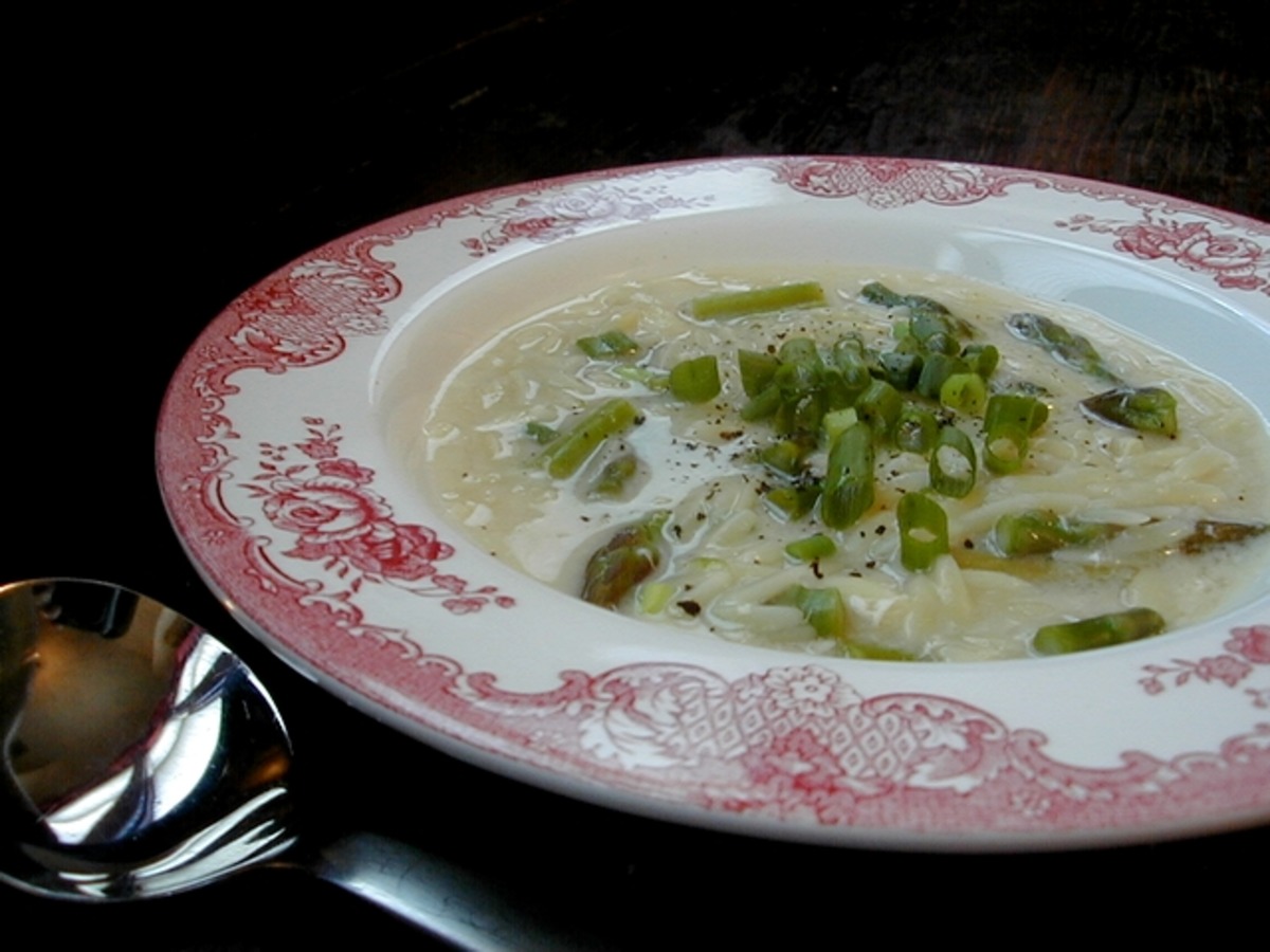 New England Soup Factory's Asparagus, Lemon, and Orzo Soup-image