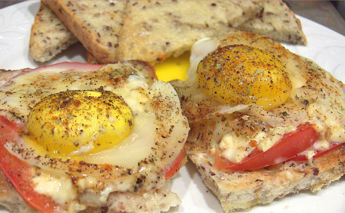 Baked Eggs With Feta and Tomatoes-image
