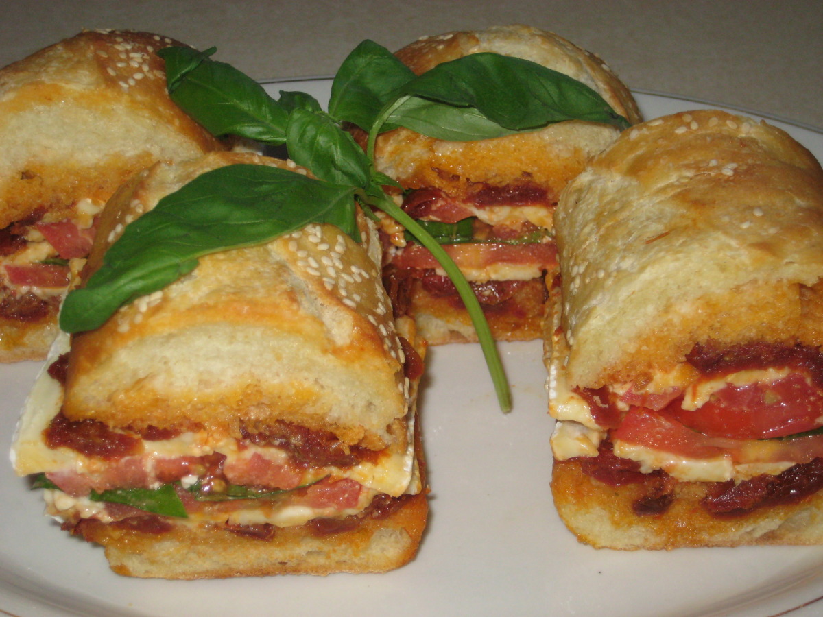 Double Tomato Brie Sandwiches Recipes recipe