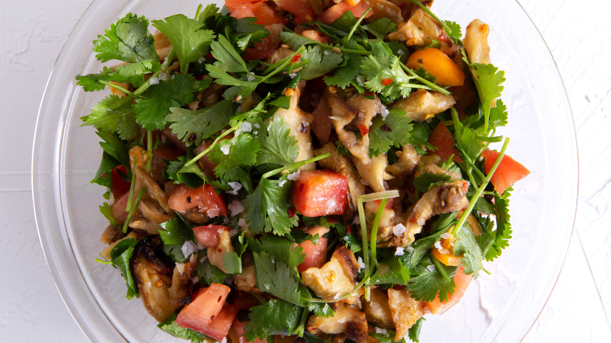 Warm Eggplant (Aubergine) Salad