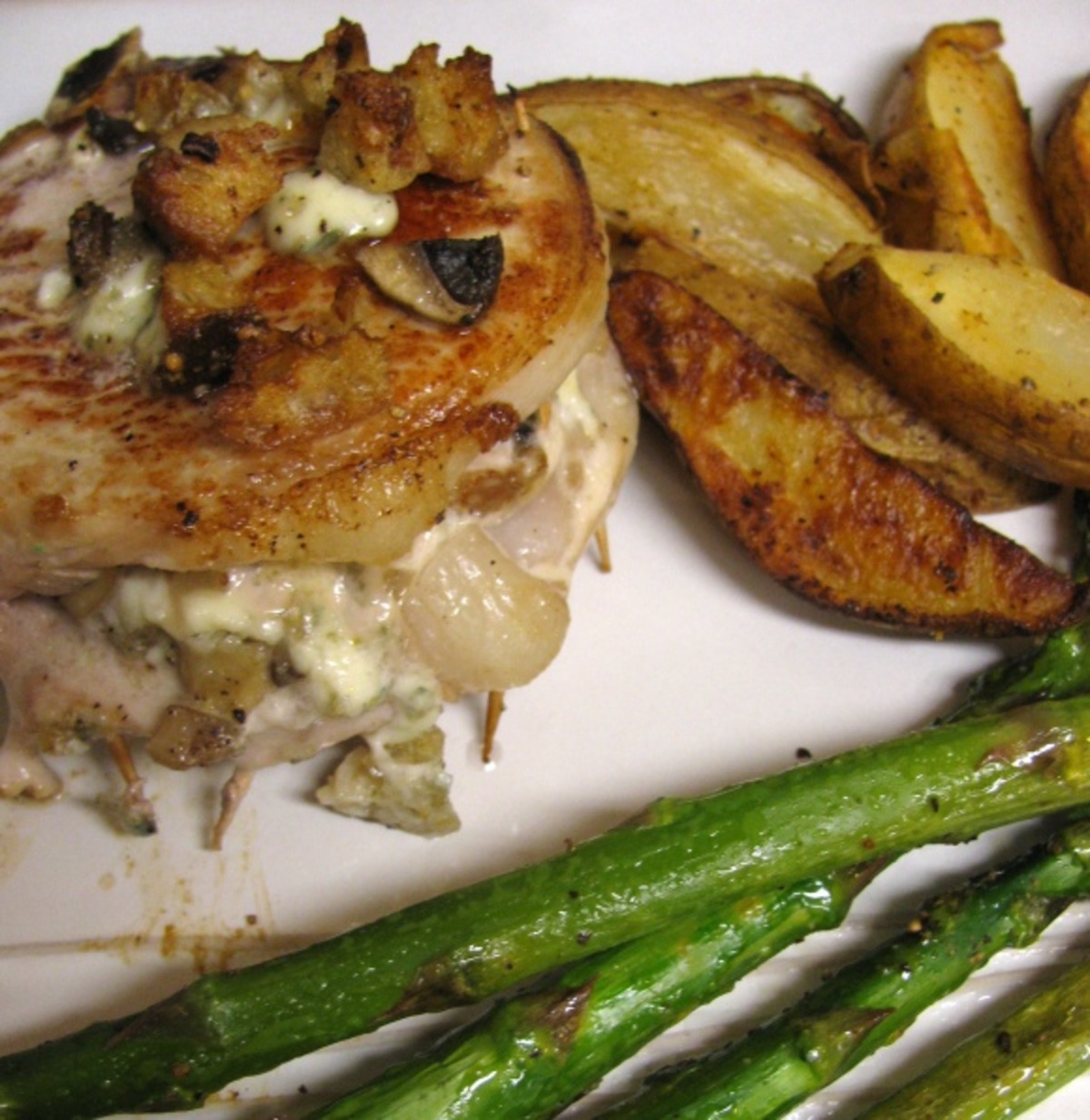Roquefort-stuffed Pork Chops