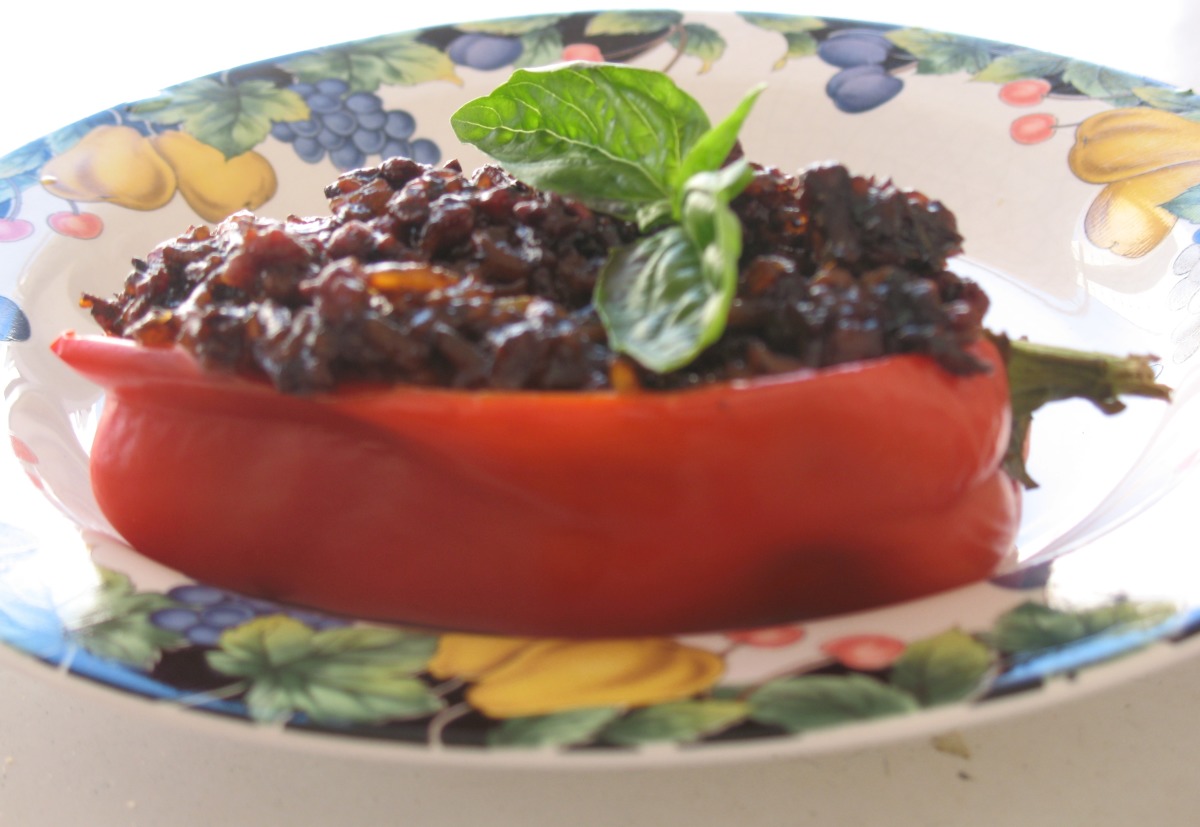 Thai Stuffed Poblano or Green Bell Peppers