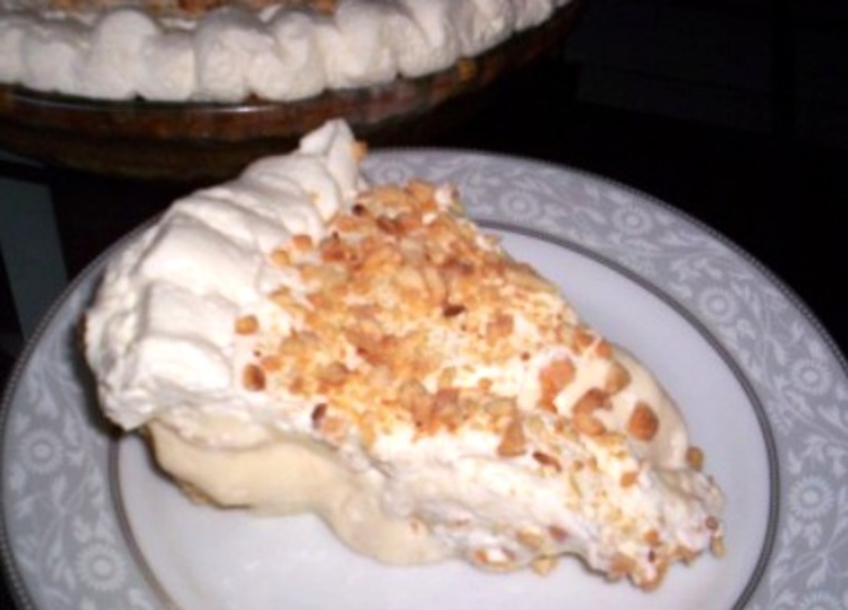 Banana Cream Pie in Almond Crust