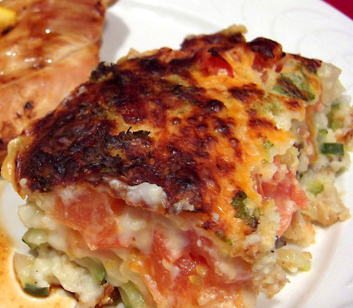 Impossible Zucchini-tomato Cheese Pie
