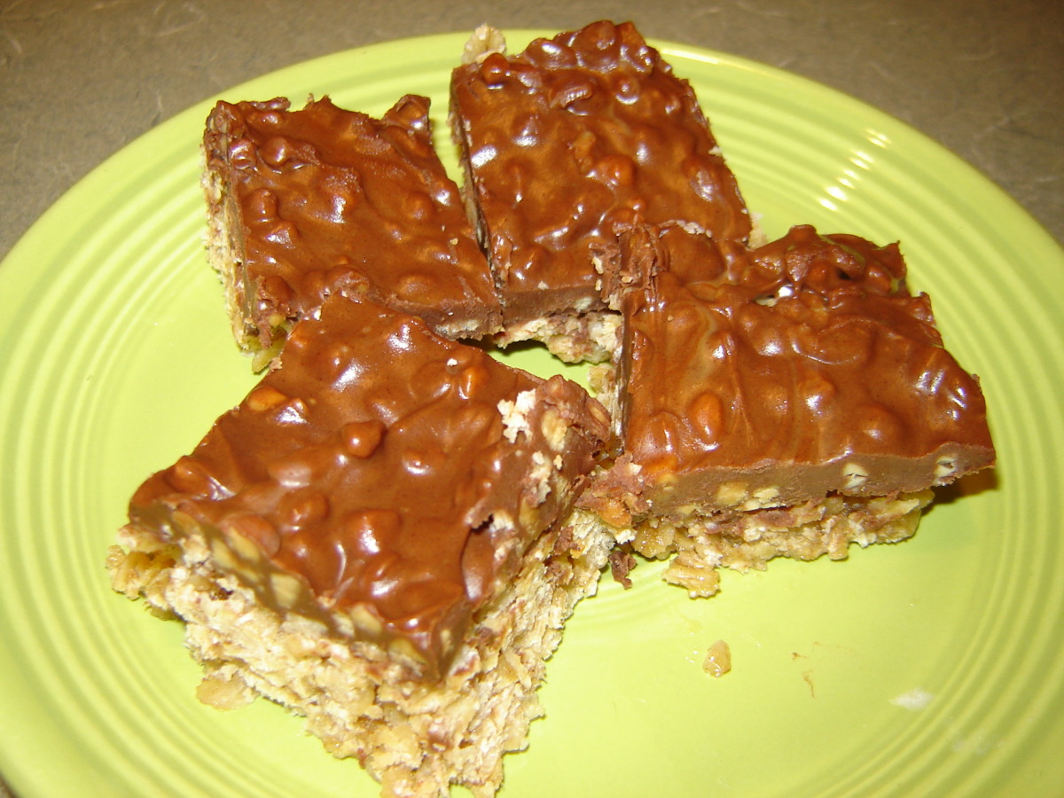 Microwave Buckaroo Bars (chocolate, Peanut Butter &amp; Oatmeal)
