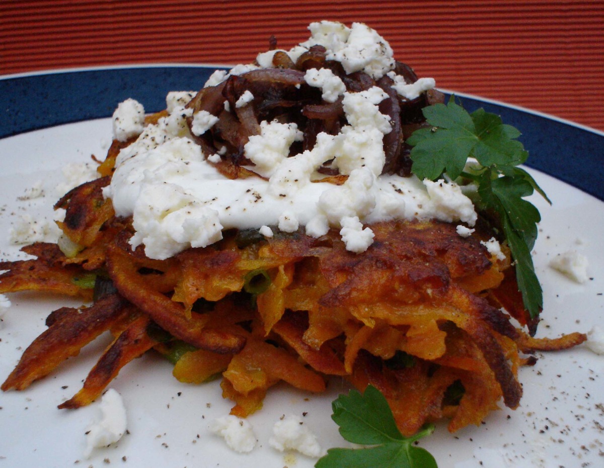 Vegetable Fritters With Caramelised Onions image