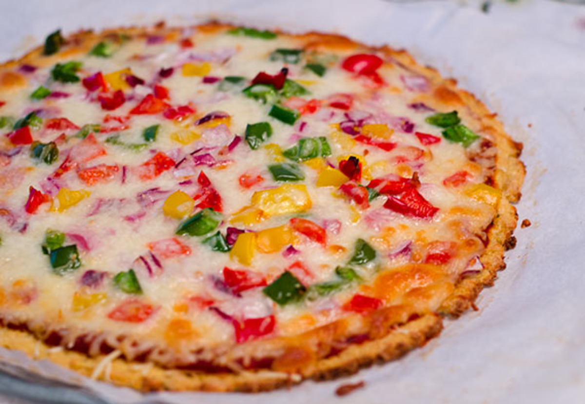 Cauliflower and Tofu Pizza Crust (GlutenFree, LowCarb) Recipe