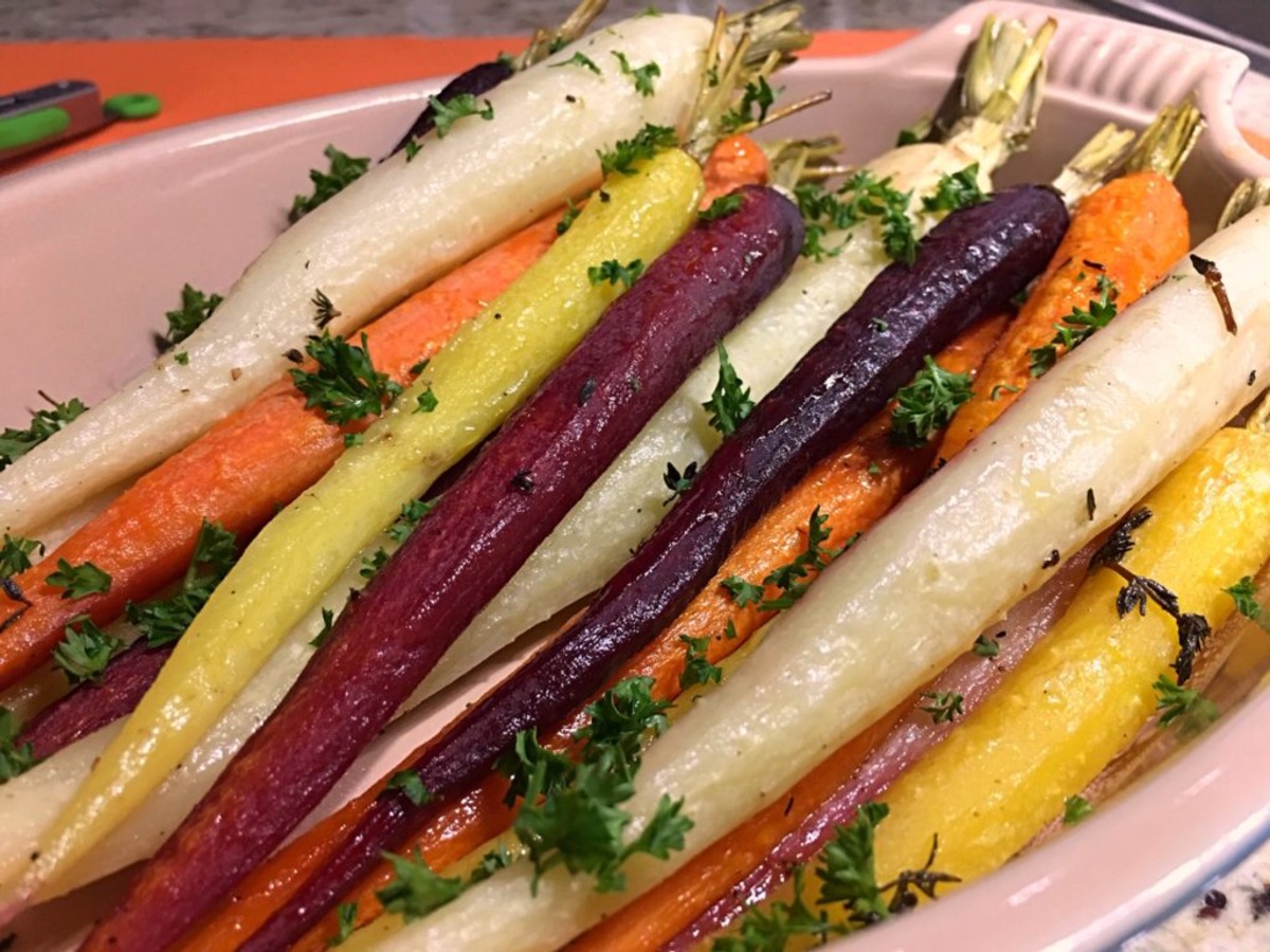 Roasted Rainbow Carrots