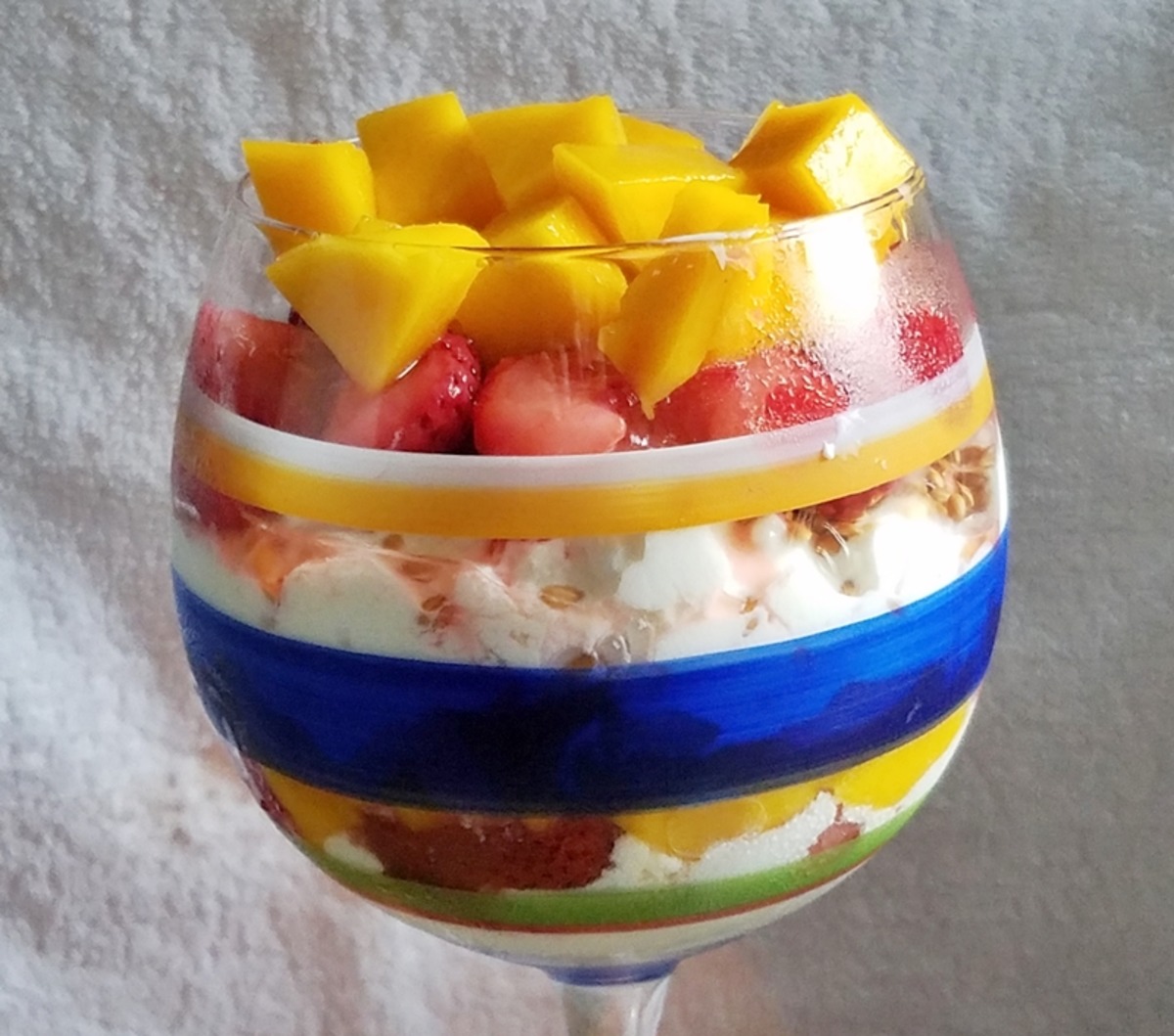 Cottage Cheese Mango Strawberry Salad With Flaxseed Recipe Food Com