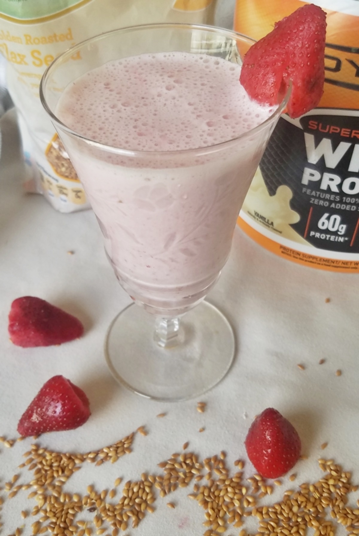 Healthy Strawberry Protein Smoothie image