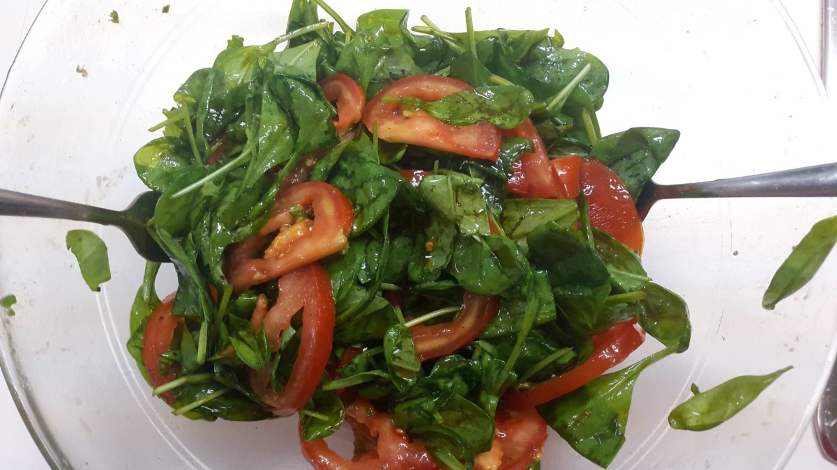 Easy Vegan Spinach Salad Recipe Food Com
