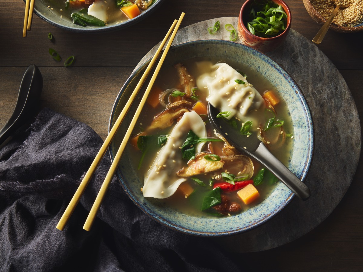 Asian Dumpling and Squash Soup image