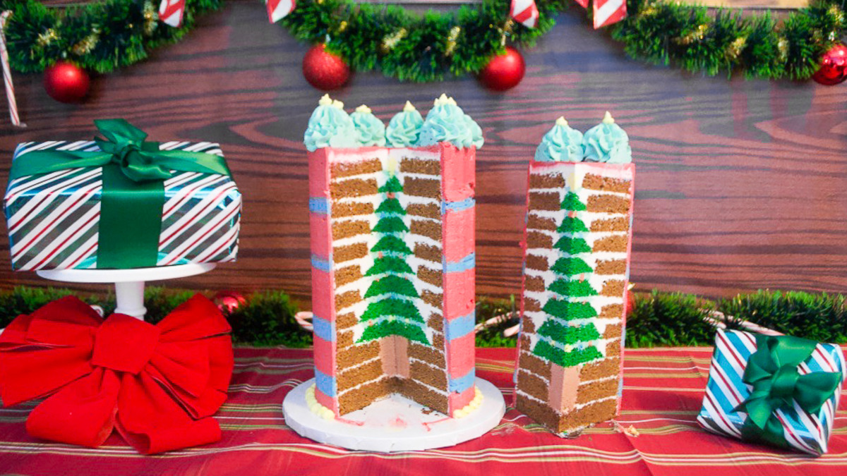 All the Trimmings Layer Cake, Christmas Xmas Layer Cake, 10 Inch