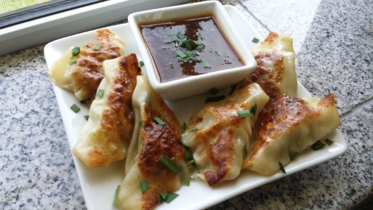 A.1. Pot Stickers With Chili Pineapple Dipping Sauce #A1
