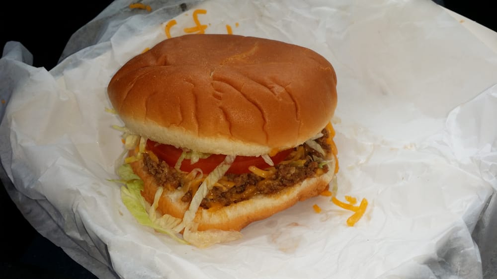 Fake 1980's Taco Bell Bell Beefer Burger