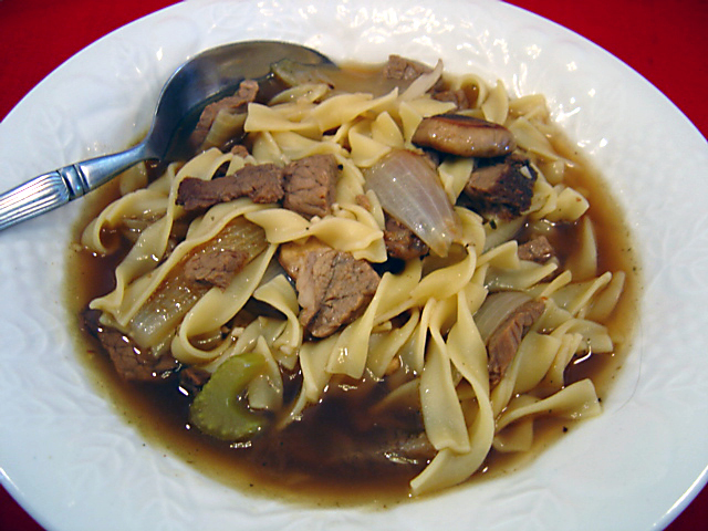 LEFTOVER ROAST BEEF SOUP (LEFTOVER STEAK TOO!)