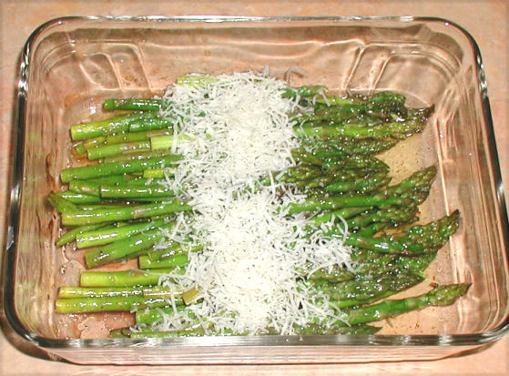 BALSAMIC ROASTED ASPARAGUS WITH FLEUR DE SEL AND PARMESAN