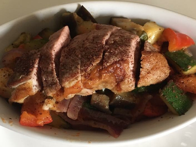 Duck Breast with Red Wine Sauce and Butternut Squash Gnocchi