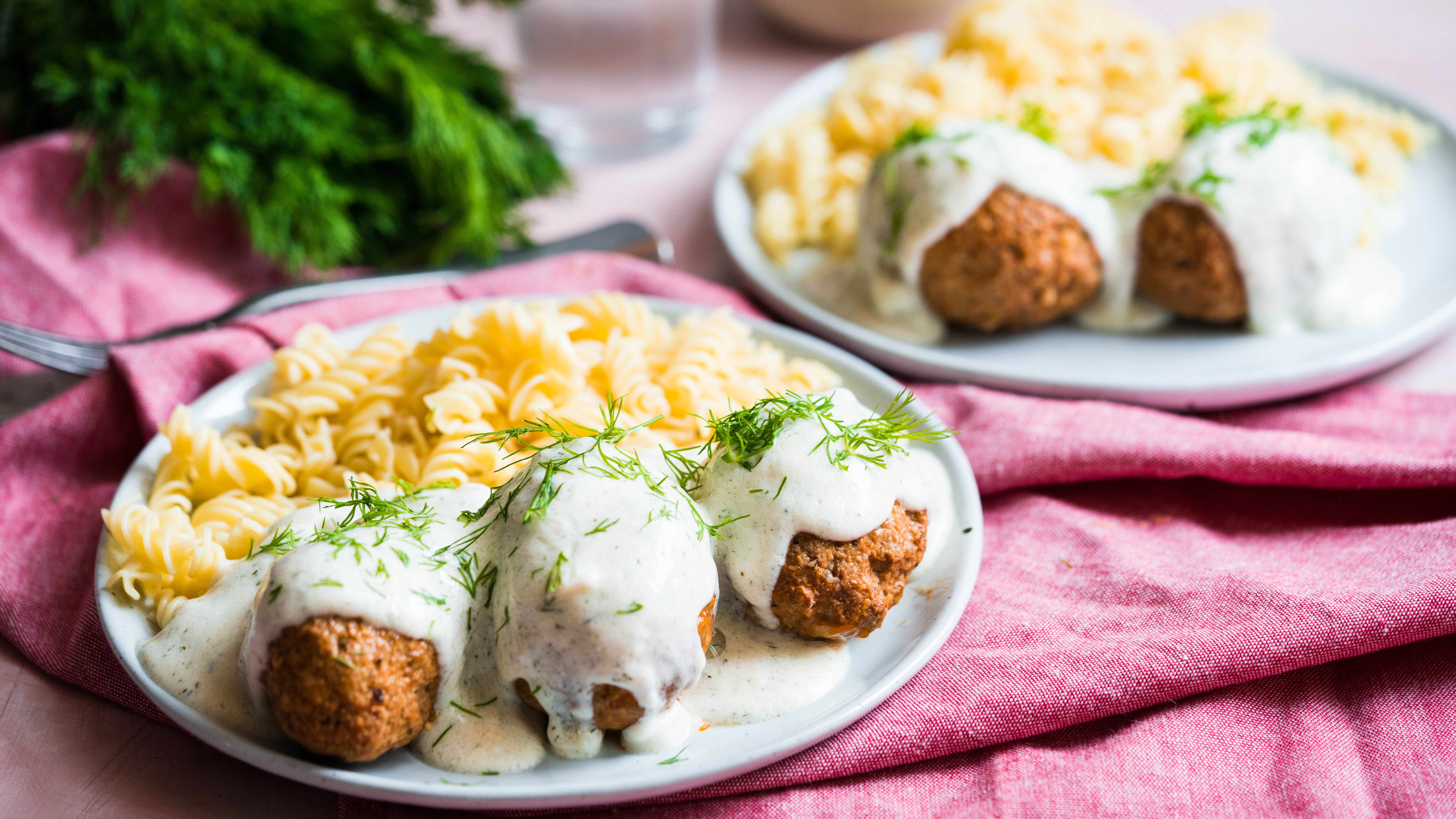 DANISH MEATBALLS WITH CREAMY DILL SAUCE