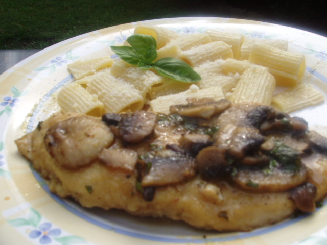 BASIL CHICKEN MARSALA WITH MUSHROOMS