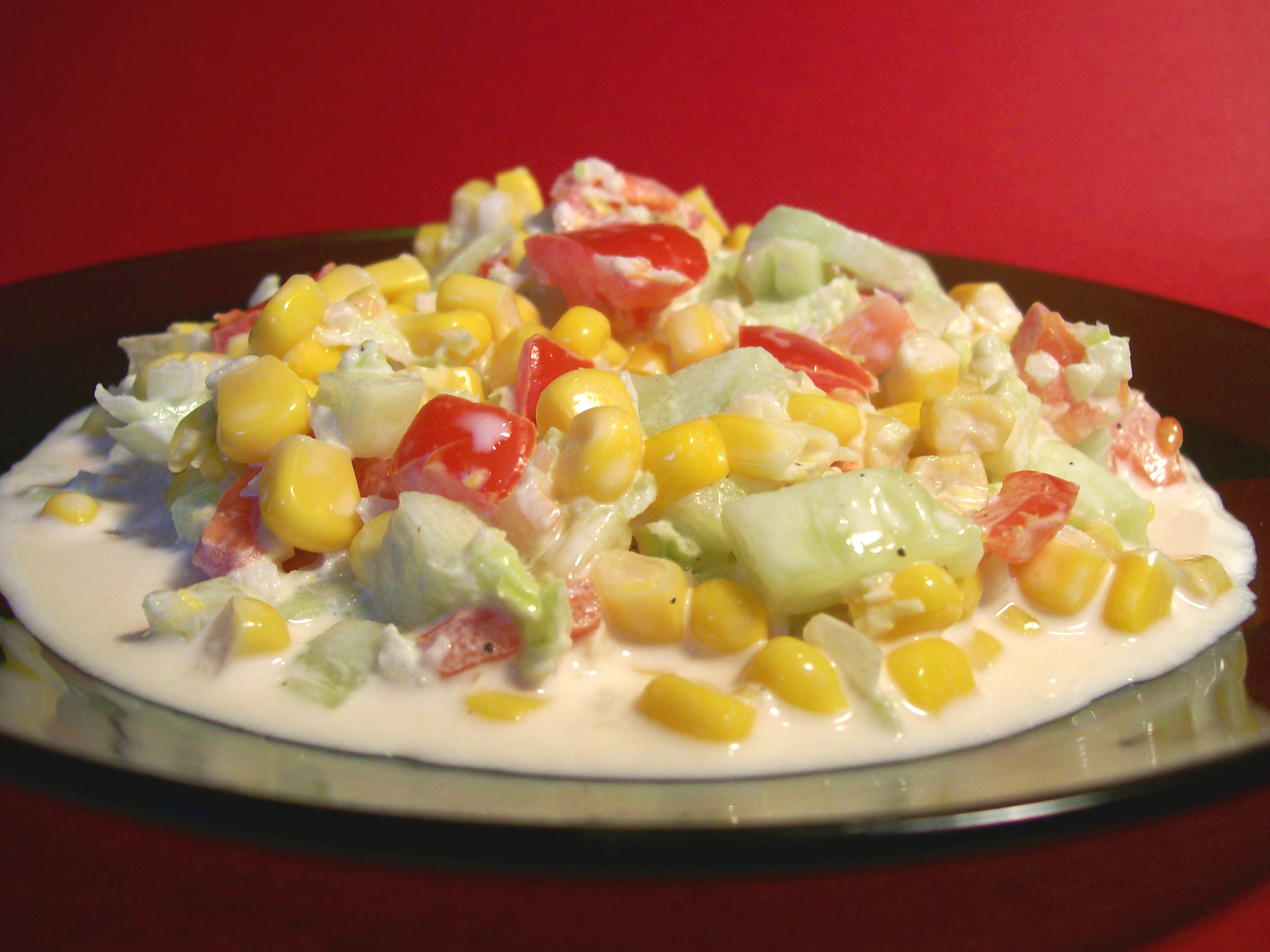 CREAMY CORN OR PEA SALAD