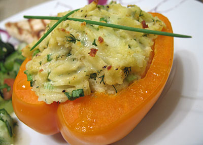 POTATO-STUFFED RED BELL PEPPERS