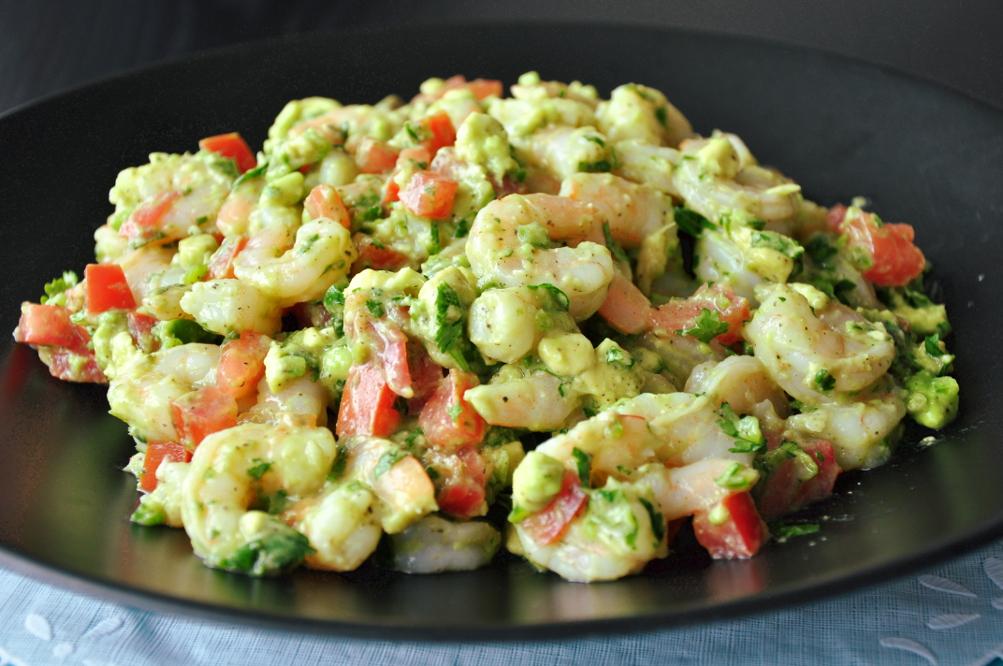 CEVICHE STYLE SHRIMP AND AVOCADO TACOS