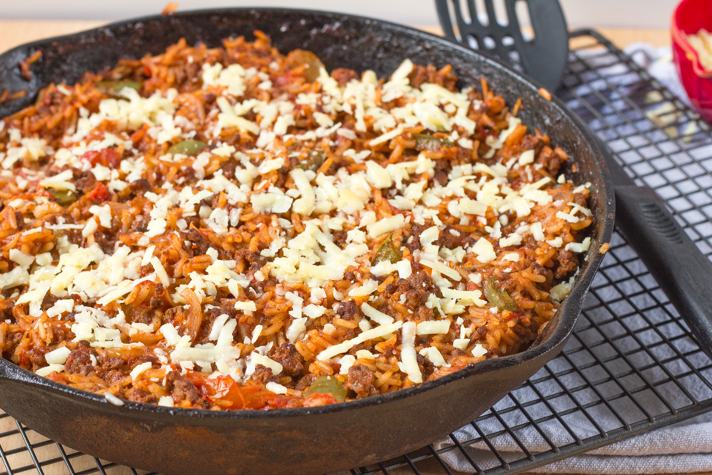 HAMBURGER-RICE SKILLET