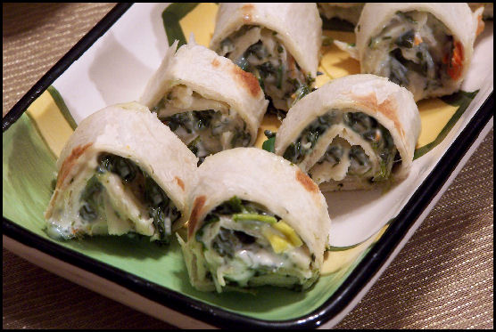 SPINACH DIP PINWHEELS