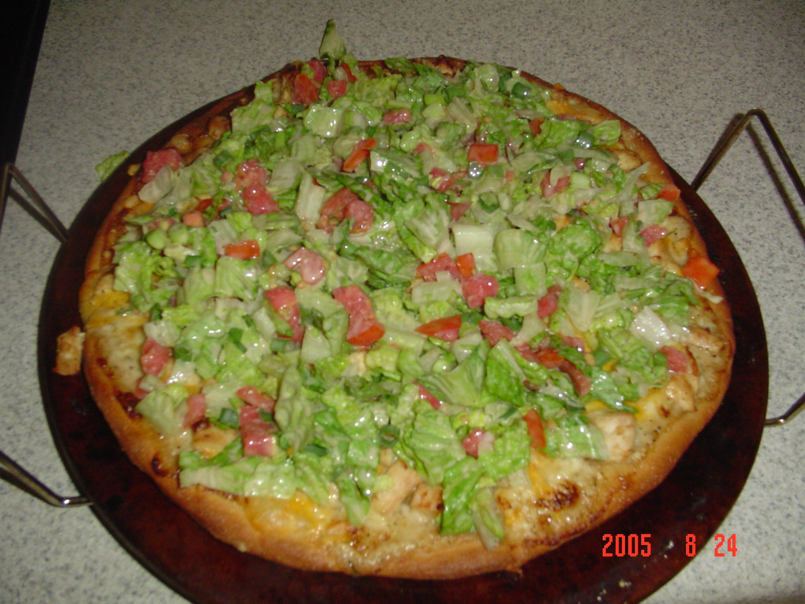 CHICKEN CAESAR SALAD PIZZA