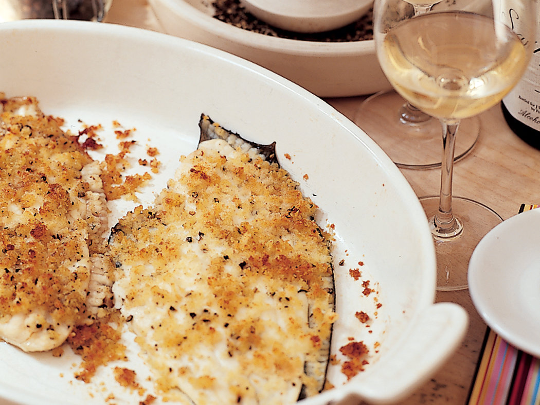 Baked Flounder With Tomato Basil Cream