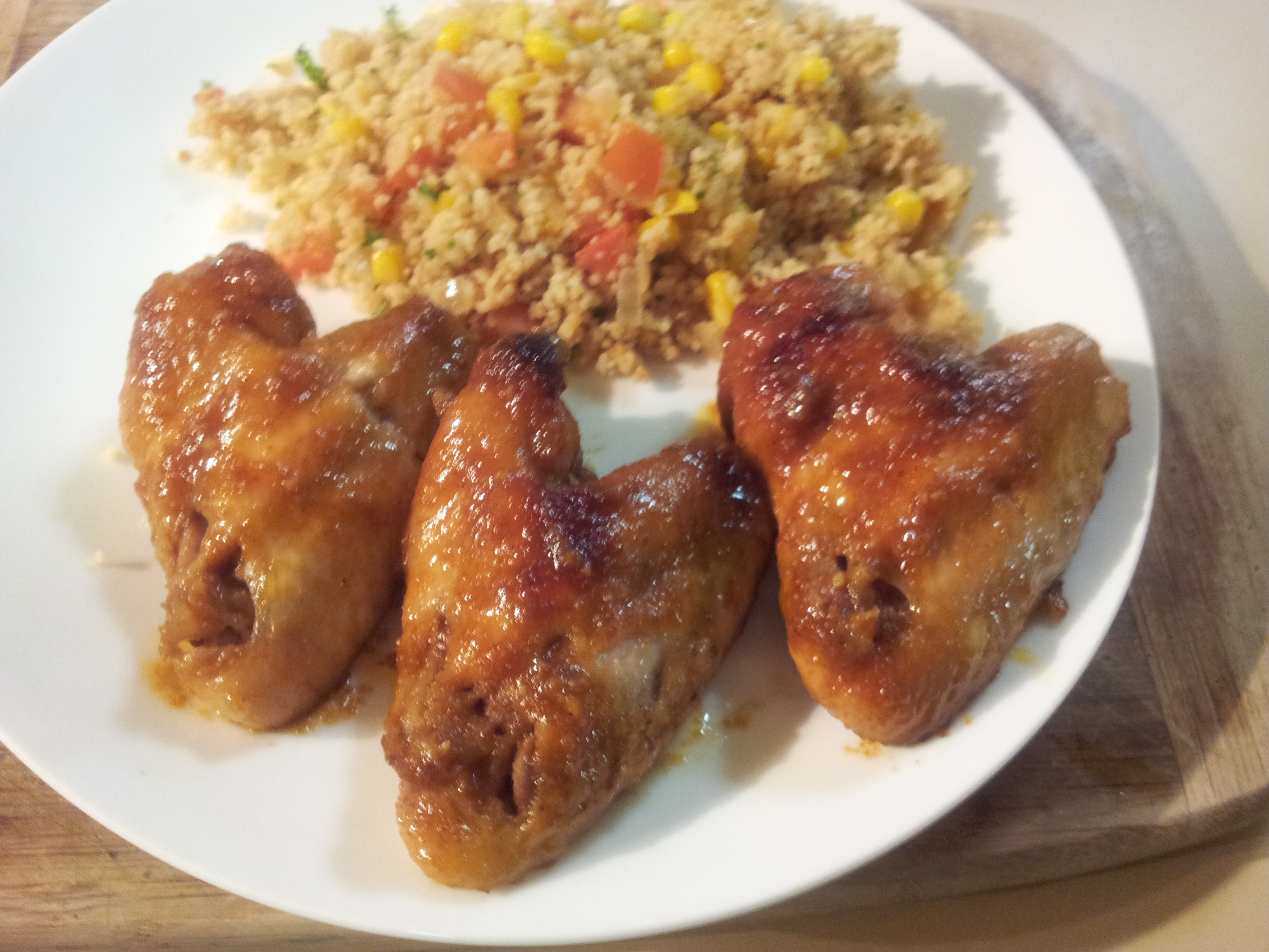 Honey Garlic Chicken Wings With A Kick Recipe Food Com