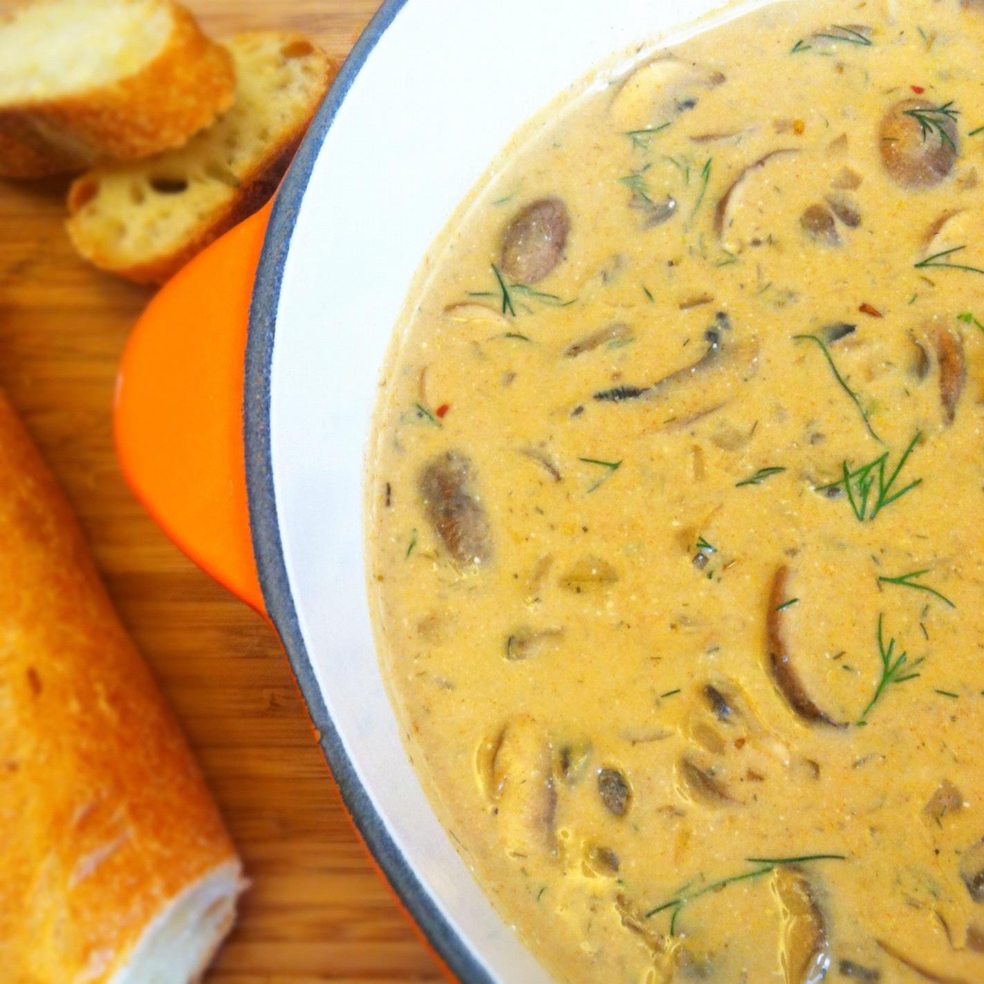 HUNGARIAN MUSHROOM SOUP, FROM THE MOOSEWOOD COOKBOOK