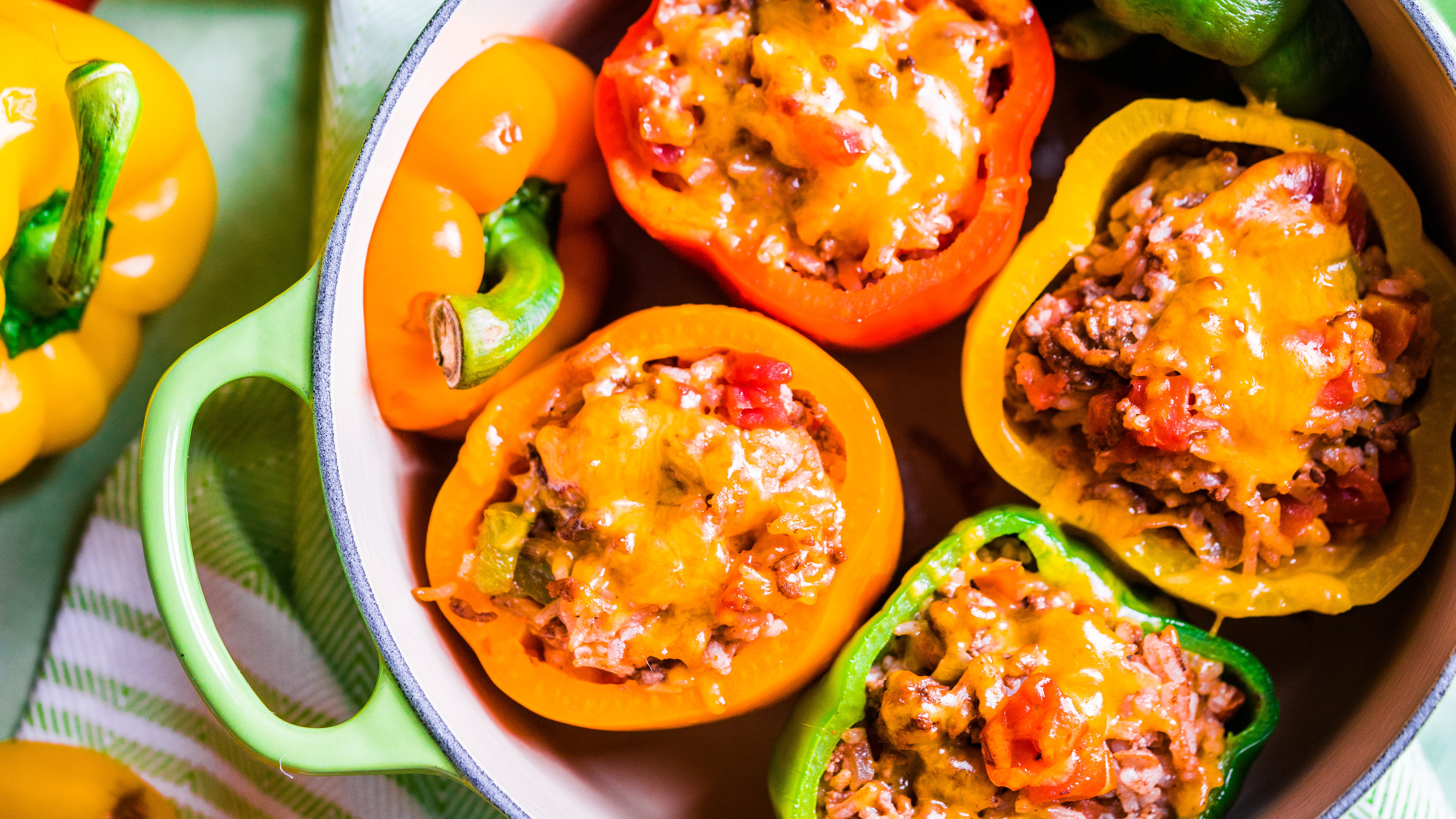 Ground Beef-Stuffed Bell Peppers