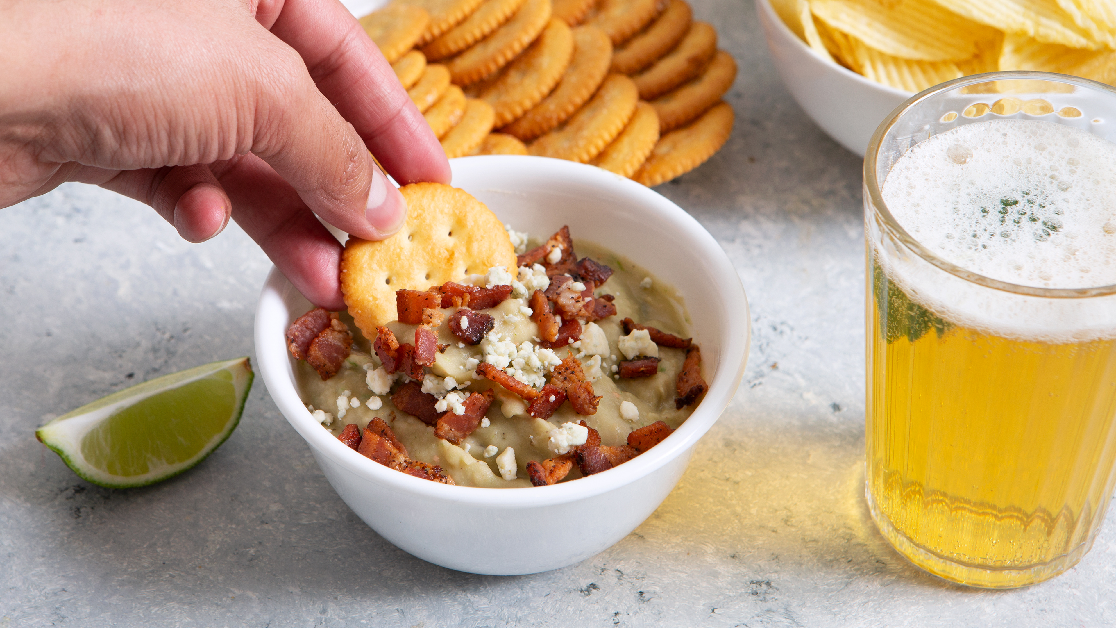 Bean, Bacon & Blue Cheese Dip
