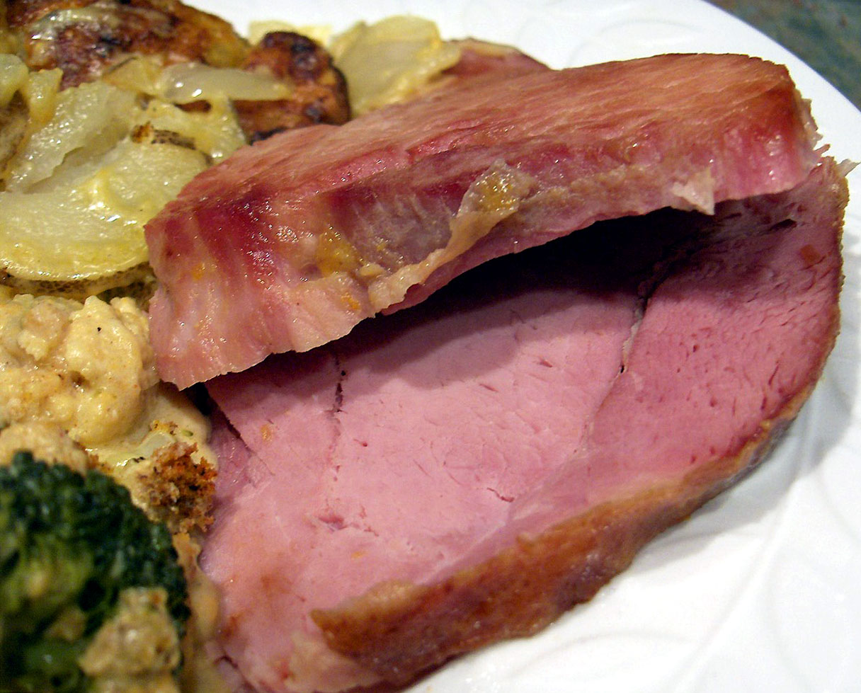 HAM WITH PINEAPPLE-ORANGE DIJON GLAZE