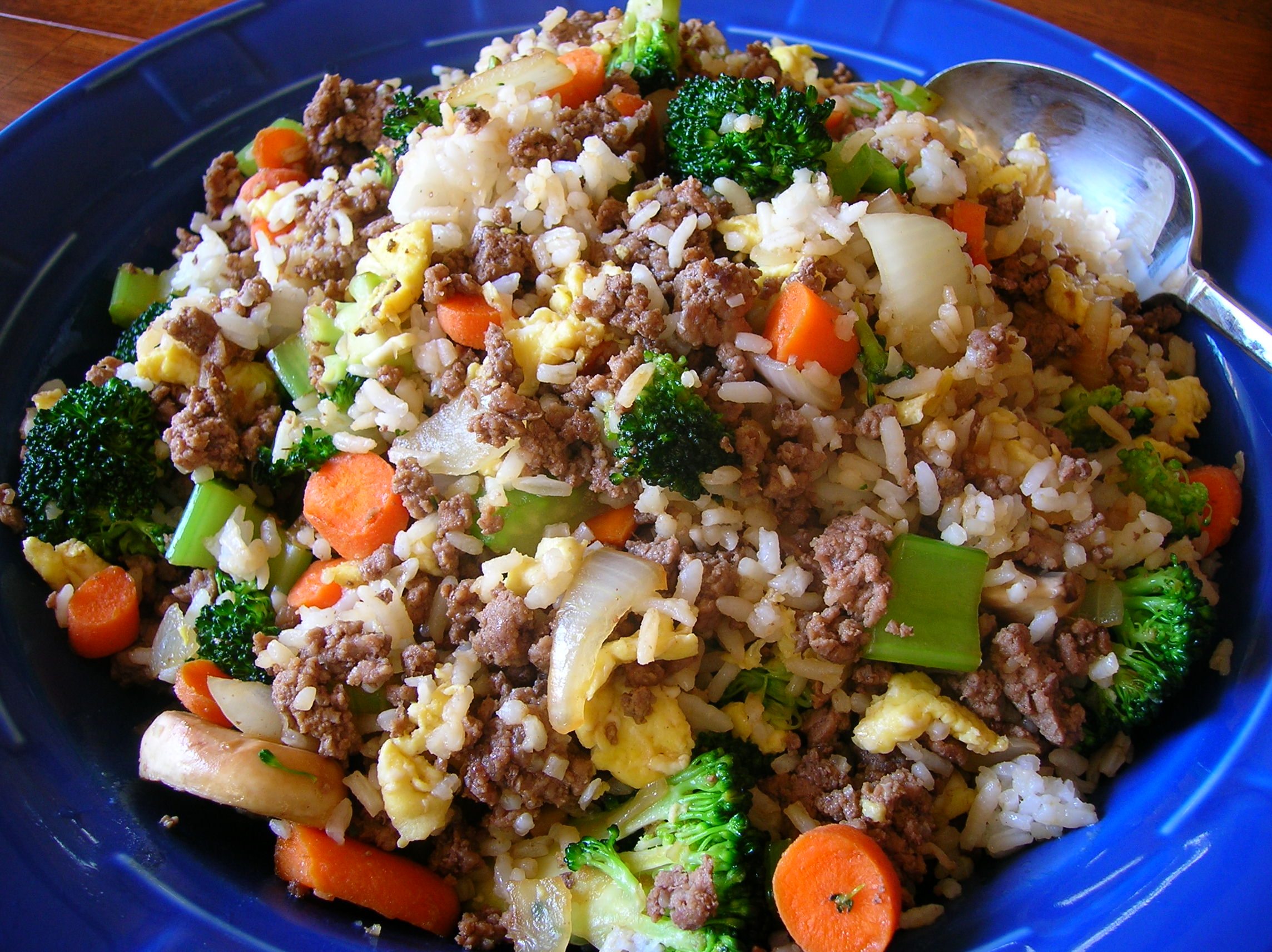 KITTENCAL'S GROUND BEEF FRIED RICE